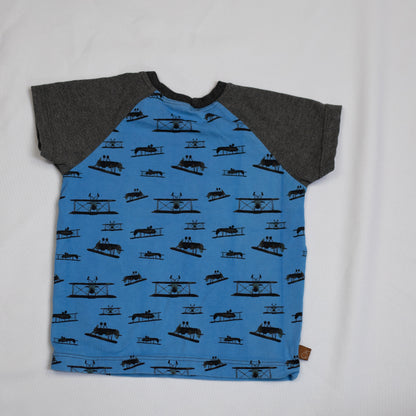 Tweedehands T-Shirt Blue Plane 92-98