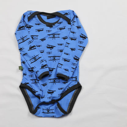 Romper Plane Blue Korte Mouw