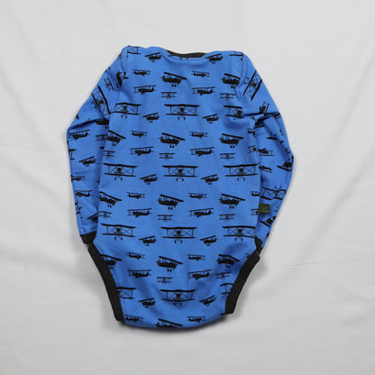 Romper Plane Blue Korte Mouw