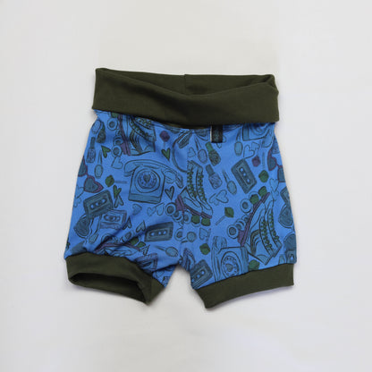 Foldover Shorts 1986 Blue