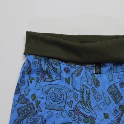 Foldover Shorts 1986 Blue