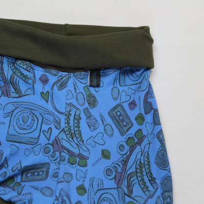 Foldover Shorts 1986 Blue