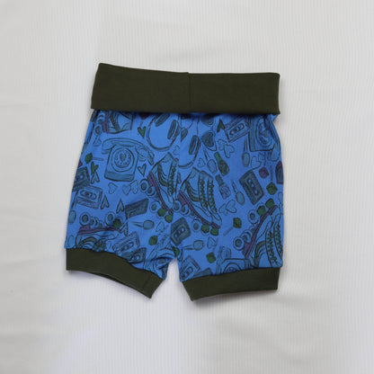 Foldover Shorts 1986 Blue