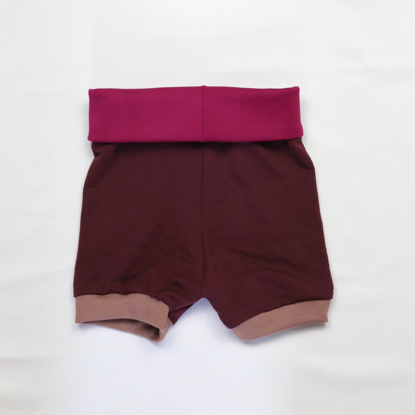 Foldover Shorts Aubergine