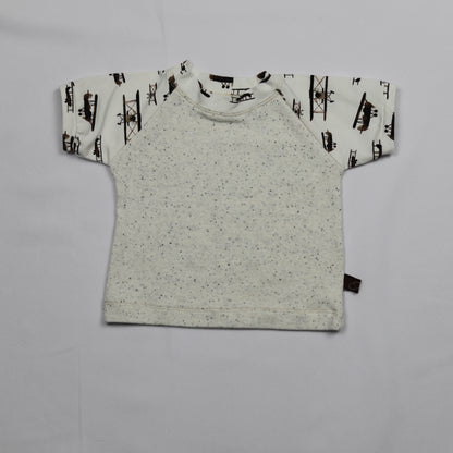 Tweedehands T-Shirt Plane Creme 56-62