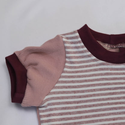 Zero Waste T-Shirt Pink Stripes 56-62