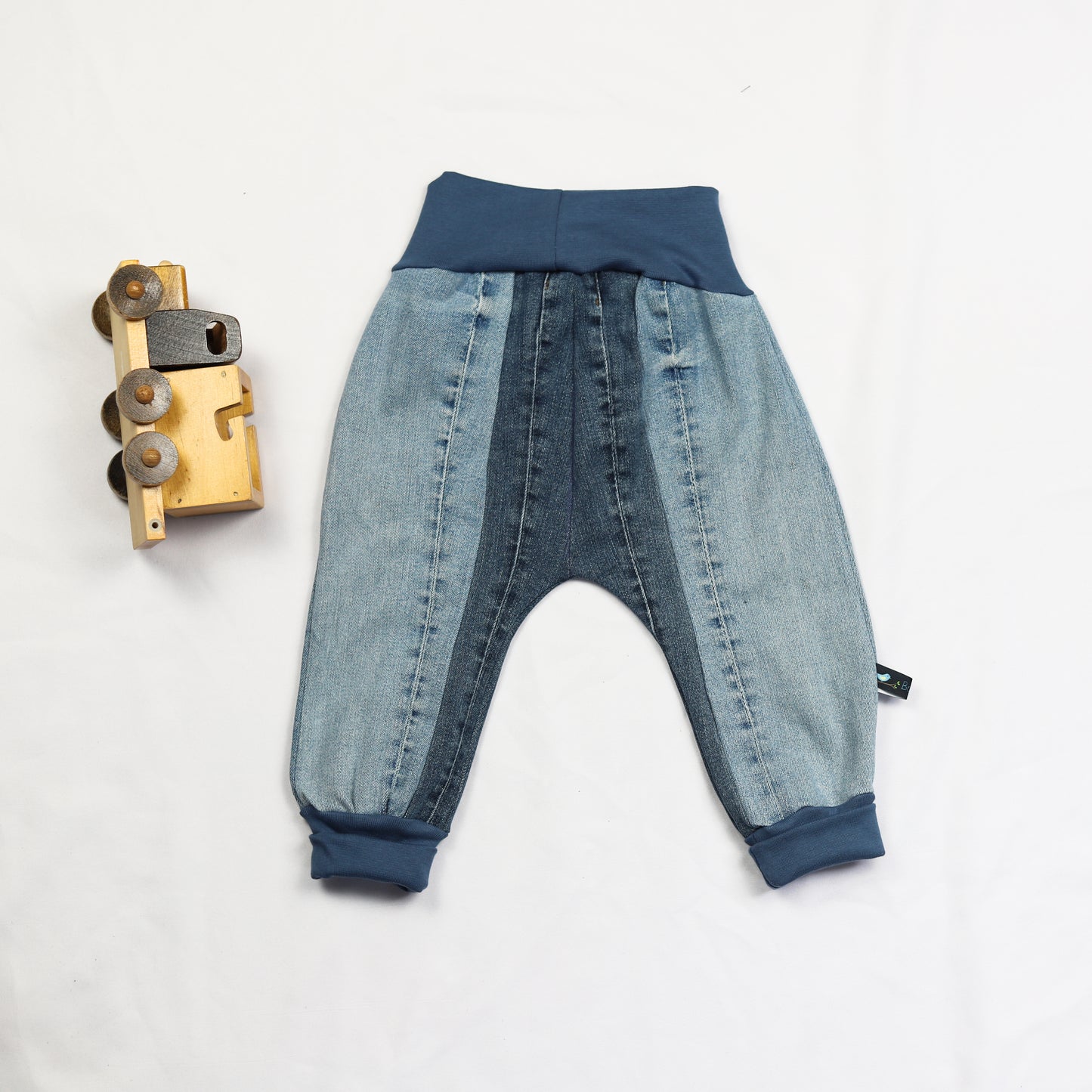 Vintage Denim Two-Tone Harem Blue 80-86