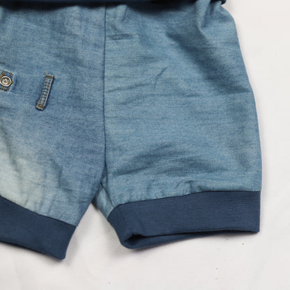 Vintage Denim Foldover Shorts 74-80