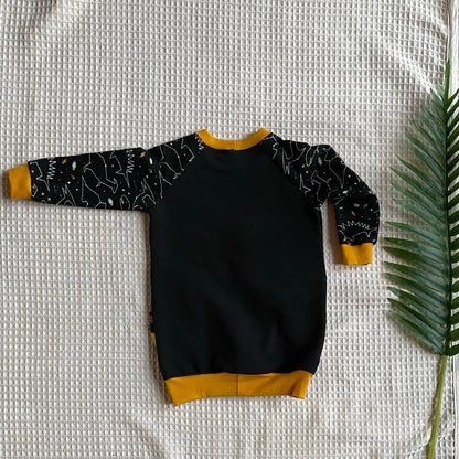 Sweaterjurk Dino Black 80-86