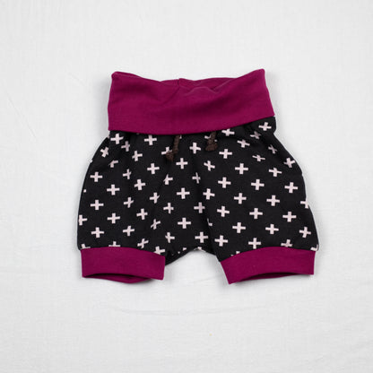 Foldover Shorts Aubergine Cross 56-62