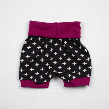 Foldover Shorts Aubergine Cross 56-62